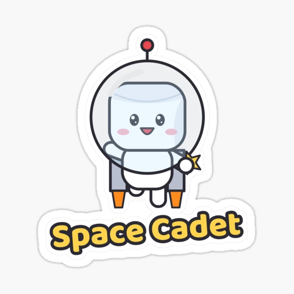 Out of This World - Cute Astronaut Marshmallow Pip in Space — Sticker by BiMood
