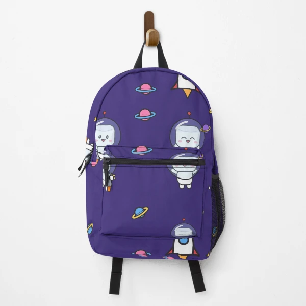 Out of This World - Cute Astronaut Marshmallow Pip in Space — Backpack by BiMood