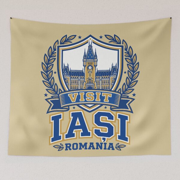 Item preview, Visit Iași Romania Palace of Culture Crest designed and sold by AIG - Andrei Ilie Graphics.