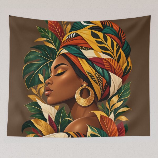 Item preview, Royal African Beauty – Colorful Tropical Queen designed and sold by symbolic Tees.