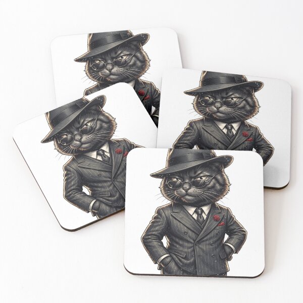 Item preview, Gangster Cat T-Shirt, Funny Mafia Cat Graphic Tee, Cool Cat Shirt, Cat Lover Gift designed and sold by aladden.