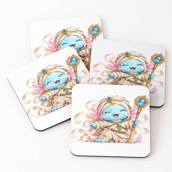 Item preview, Lolan the Mummy | Cute Axolotl Mummy | Ancient Fantasy Character designed and sold by Zaru Art Studio.