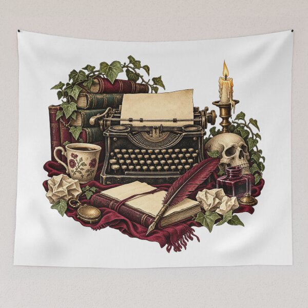 Item preview, Ink-Stained Writer's Desk – Writer Humor Illustration designed and sold by Xnuery.