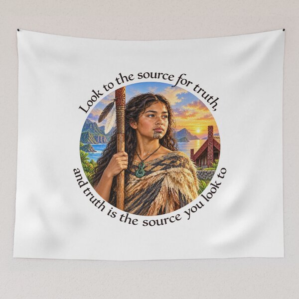 Item preview,    	 Polynesian Wisdom Proverb - Look to the source for truth | Pacific Art designed and sold by ShakaLife.org.