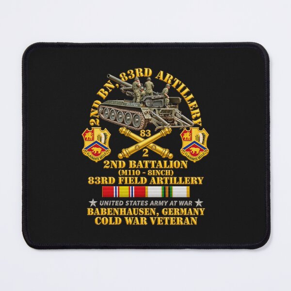 Item preview, Army - 2nd Bn 83rd Artillery w M110 - Babenhausen Germany w COLD SVC - 3D - Transparent designed and sold by Military Insignia Products.