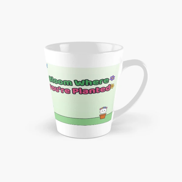 Bloom Where You're Planted - Cute Garden Marshmallow Pip with Flowers — Classic Mug by BiMood