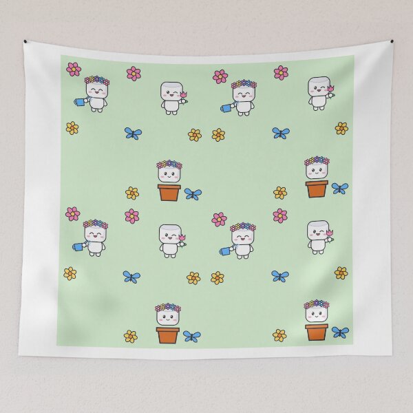 Item preview, Bloom Where You're Planted - Cute Garden Marshmallow Pip with Flowers designed and sold by BiMood.
