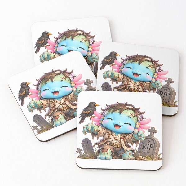 Item preview, Lolan the Zombie | Cute Axolotl Zombie | Fantasy Monster Art designed and sold by Zaru Art Studio.