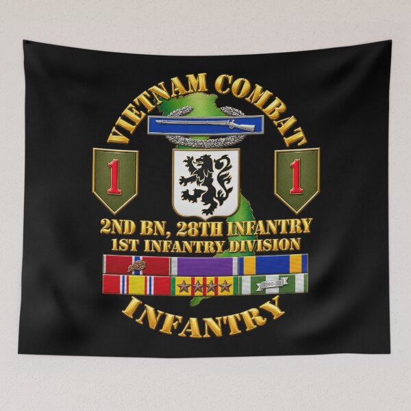 Item preview, Vietnam Combat Veteran - 2nd Bn, 28th Inf 1st Inf Div - VN SVC w bronze star w OLC - 4 Stars  - 3D - Transparent designed and sold by Military Insignia Products.