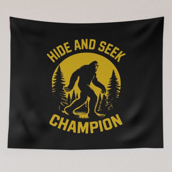 Item preview, Golden Hiking Big Foot Hide & Seek Champion design designed and sold by Mad Apparel.