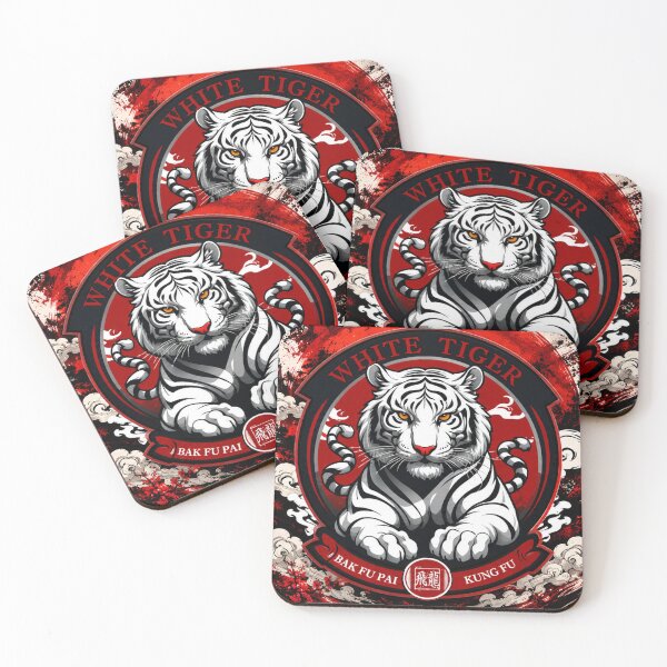 Item preview, White Tiger Bak Fu Pai Kung Fu | Legendary Chinese Martial Arts Tiger designed and sold by Fei Long Design Hub.