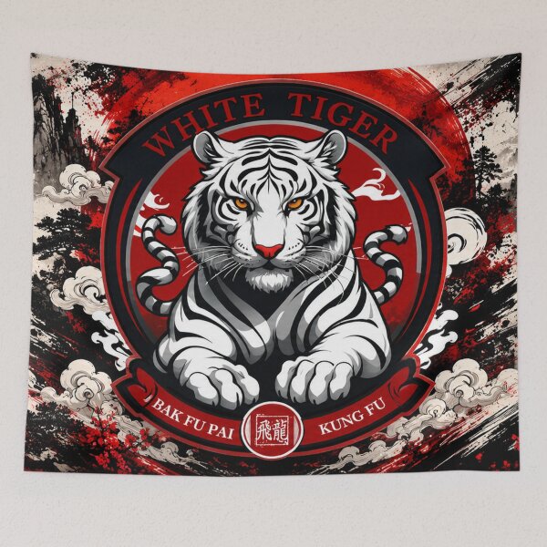 Item preview, White Tiger Bak Fu Pai Kung Fu | Legendary Chinese Martial Arts Tiger designed and sold by Fei Long Design Hub.