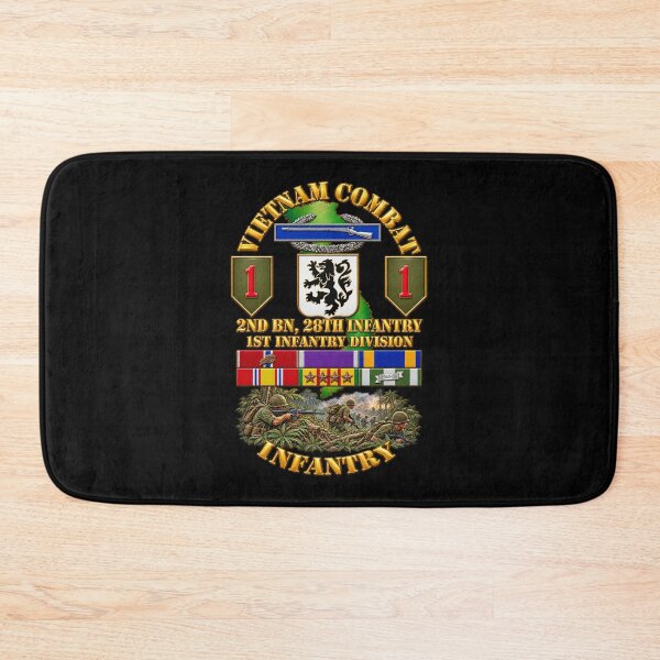 Item preview, Vietnam Combat Veteran - 2nd Bn, 28th Inf 1st Inf Div - VN SVC w bronze star w OLC - 4 Stars w Battle Scene - 3D - Transparent designed and sold by Military Insignia Products.