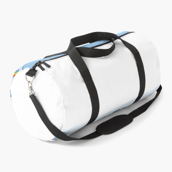 Hello Rainy Days - Cute Raincoat Marshmallow Pip with Umbrella — Duffle Bag by BiMood