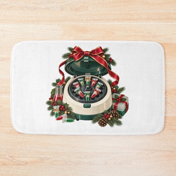 Item preview, Holiday Centrifuge with Wrapped Tubes – Lab Tech Christmas Illustration designed and sold by Xnuery.