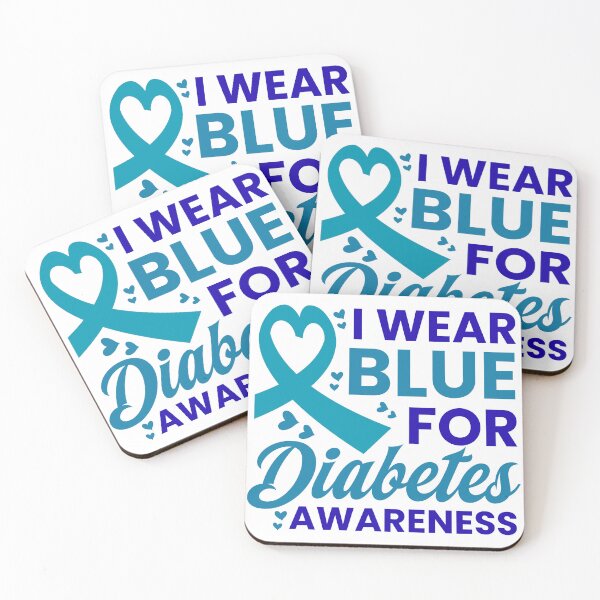 Item preview, Copy of I Wear Blue for Diabetes Awareness – Blue Ribbon Support Shirt designed and sold by Teetreasure2.