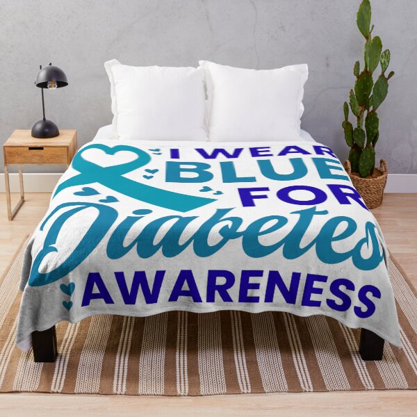 Item preview, Copy of I Wear Blue for Diabetes Awareness – Blue Ribbon Support Shirt designed and sold by Teetreasure2.