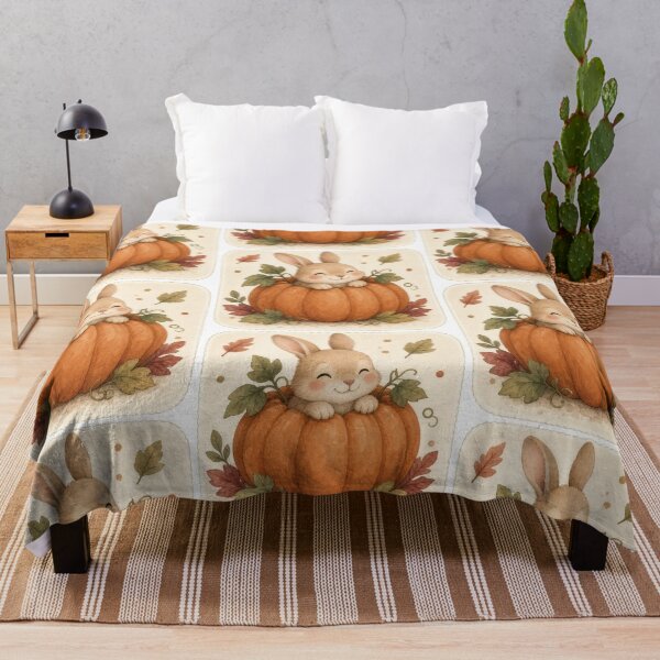Item preview, Cute Bunny Sitting in Pumpkin designed and sold by HappyOops.