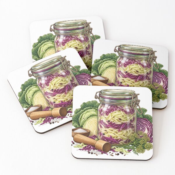 Item preview, Cabbage Is Doing Science – Fermentation Illustration designed and sold by Xnuery.