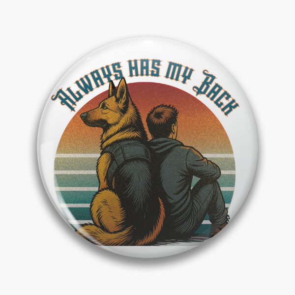 Item preview, Always Has My Back – Veteran and Service Dog Tribute designed and sold by Woof-Worthy-ART.
