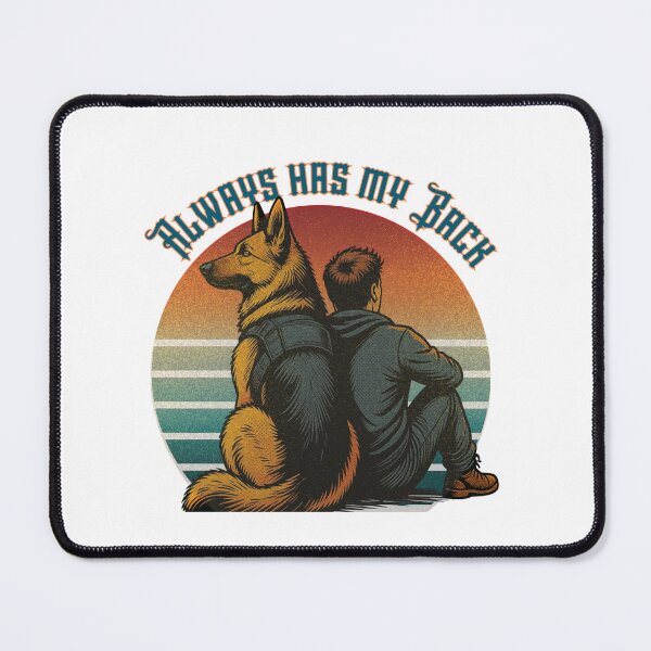 Item preview, Always Has My Back – Veteran and Service Dog Tribute designed and sold by Woof-Worthy-ART.