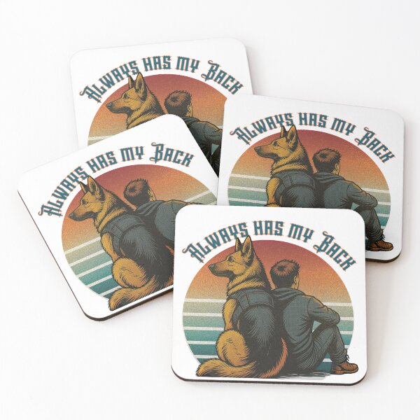 Item preview, Always Has My Back – Veteran and Service Dog Tribute designed and sold by Woof-Worthy-ART.