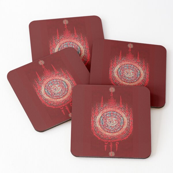 Item preview, Feng Shui Red Circular Talisman for Wealth and Protection designed and sold by Luckangel.