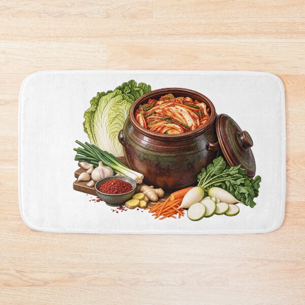 Item preview, Kimchi Crock Bubble Diagram – Fermentation Illustration designed and sold by Xnuery.
