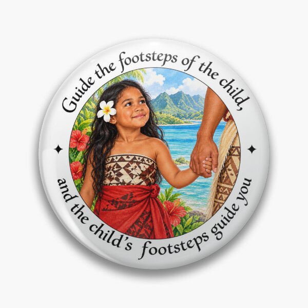 Item preview, Polynesian Mentorship Proverb - Guide the footsteps of the child | Pacific Art designed and sold by ShakaLife.org.