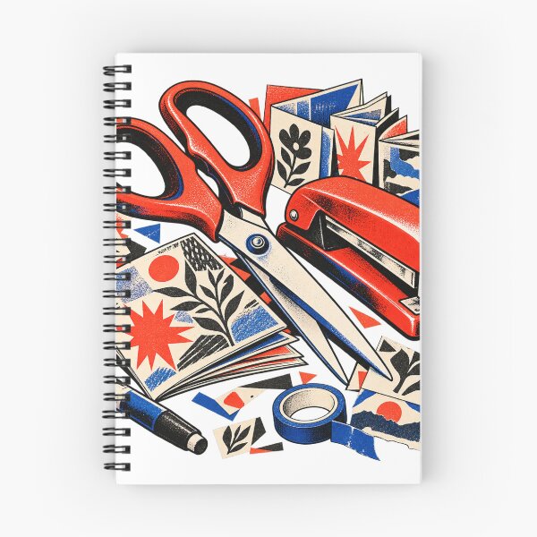 Item preview, Scissors and Stapler Tool Kit – Zine Making Illustration designed and sold by Xnuery.