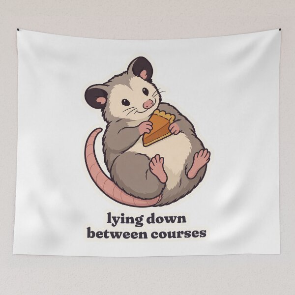 Item preview, Food Coma Possum Between Courses Thanksgiving designed and sold by OuqCreations.
