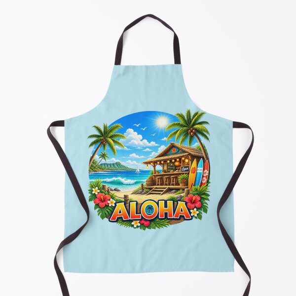 Item preview, Aloha Tropical Surf Shack Beach in Hawaii designed and sold by Myra365Art.