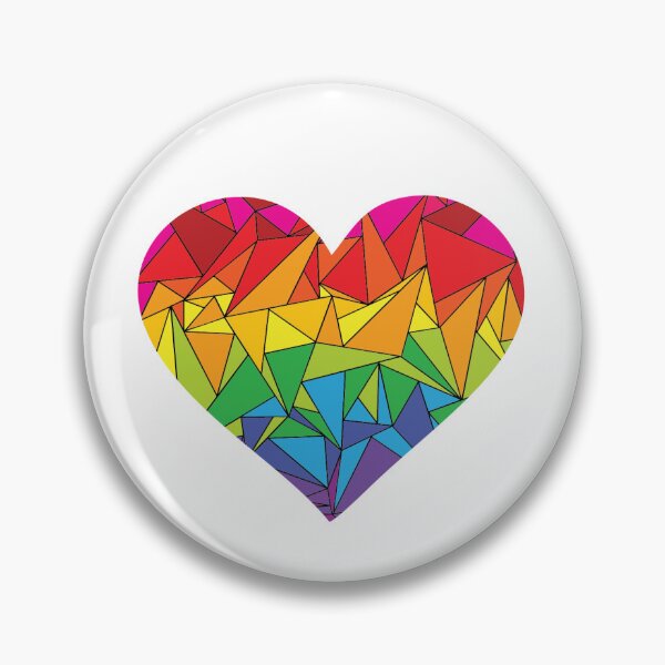 Item preview, Geometric rainbow heart designed and sold by steymo.