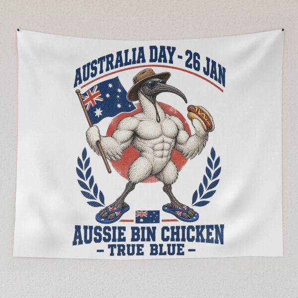 Item preview, Muscular Aussie Bin Chicken Australia Day Bogan designed and sold by Yellowriversss.