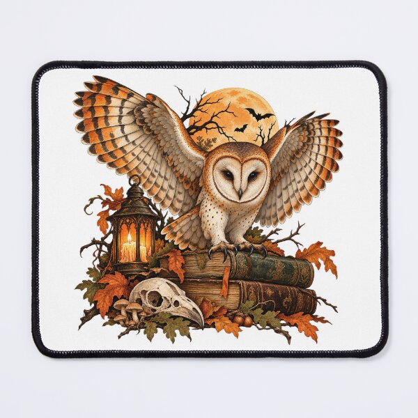 Item preview, Nocturnal Owl Silhouette – Halloween Bat Illustration designed and sold by Xnuery.