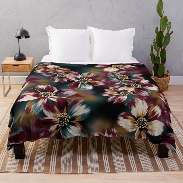 Item preview, Moody, painterly florals in deep jewel tones designed and sold by Mia's Menagerie.