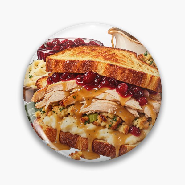 Item preview, Thanksgiving Leftovers Sandwich Diagram – Thanksgiving Leftovers Illustration designed and sold by Xnuery.