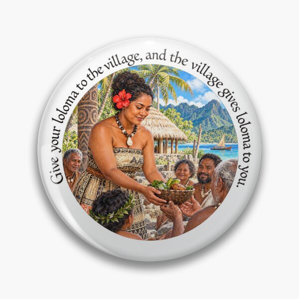 Item preview,   	 Fiji Love Chiasmus Proverb - Give your loloma to the village | Island Wisdom Art designed and sold by ShakaLife.org.