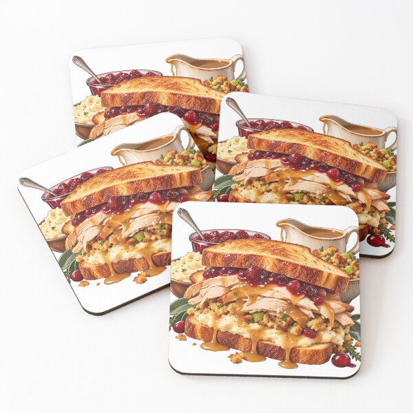 Item preview, Thanksgiving Leftovers Sandwich Diagram – Thanksgiving Leftovers Illustration designed and sold by Xnuery.