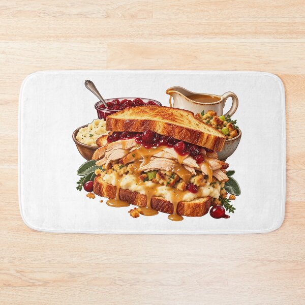 Item preview, Thanksgiving Leftovers Sandwich Diagram – Thanksgiving Leftovers Illustration designed and sold by Xnuery.
