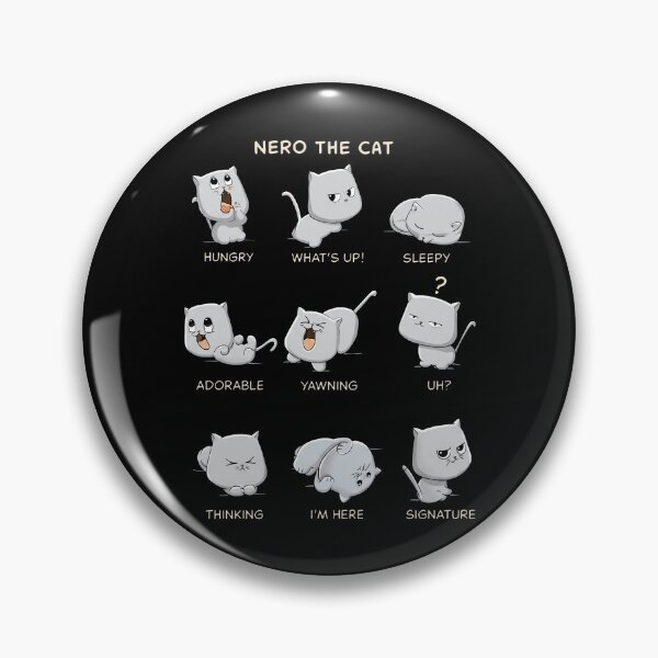 Item preview, Nero The Cat Hungry Sleepy Thinking designed and sold by KristiTaylorArt.