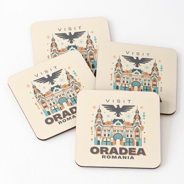 Item preview, Visit Oradea Romania Art Nouveau Retro Travel Design designed and sold by AIG - Andrei Ilie Graphics.