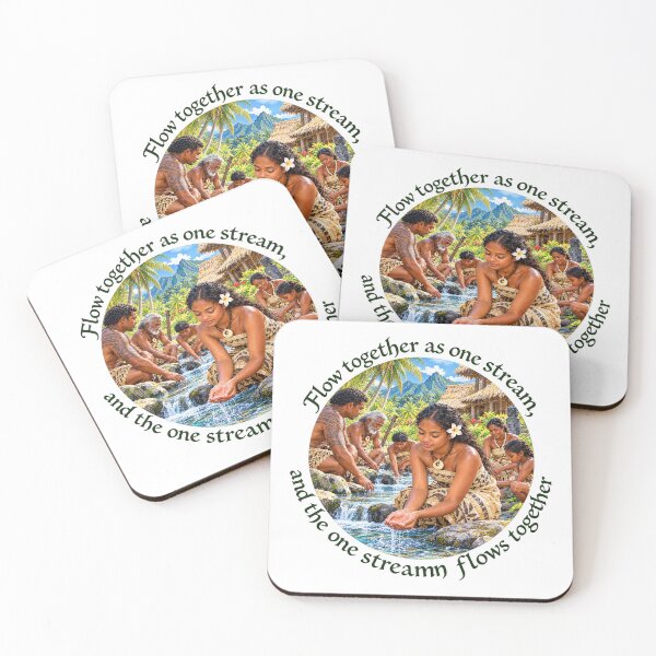 Item preview,   	 Polynesian Community Proverb - Flow together as one stream | Pacific Art designed and sold by ShakaLife.org.