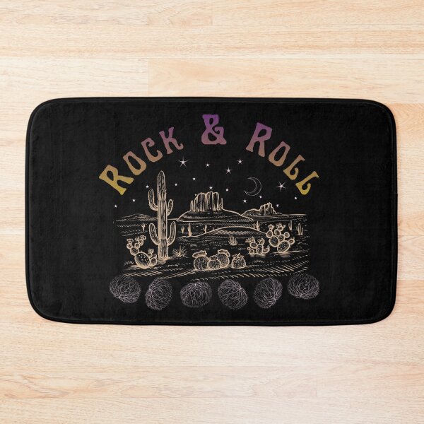 Item preview, Rock & Roll Desert Night | Vintage Western Cactus and Tumbleweeds Landscape | Soft Color Edition designed and sold by SunandShade.