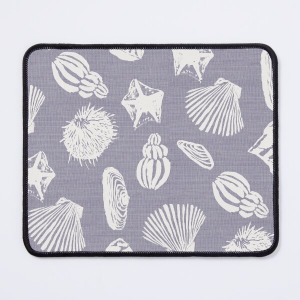 Item preview, French blue seashells blockprint designed and sold by Anne Londez Studio.