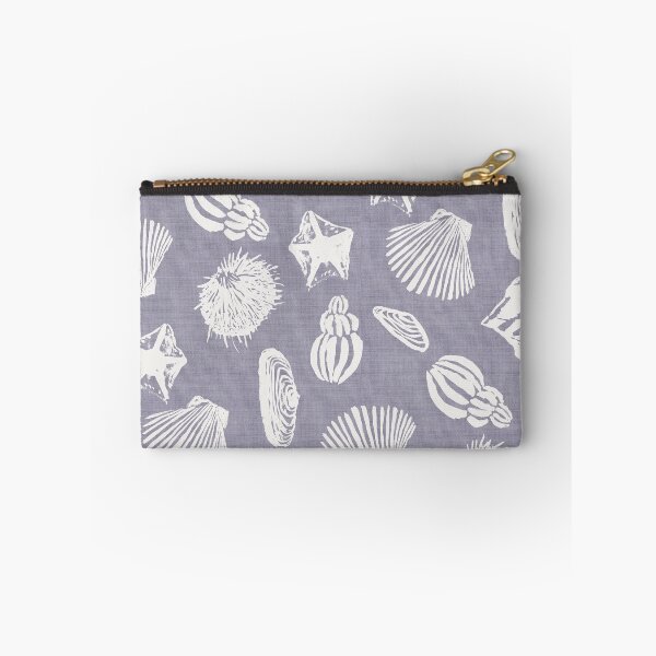 Item preview, French blue seashells blockprint designed and sold by Anne Londez Studio.