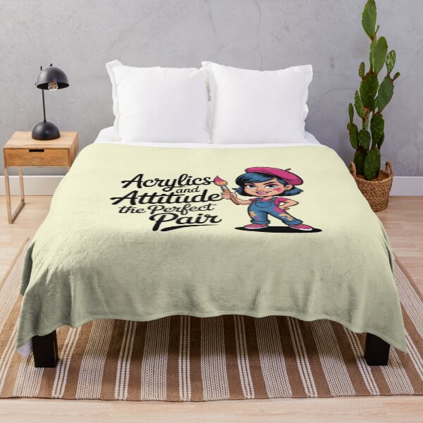 Item preview, Acrylics and Attitude The Perfect Pair – Sassy Artist Painting Design designed and sold by Jollys-ArtShop.