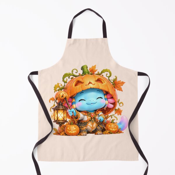 Item preview, Lolan Jack O Lantern | Cute Pumpkin Axolotl | Fantasy Character Art designed and sold by Zaru Art Studio.