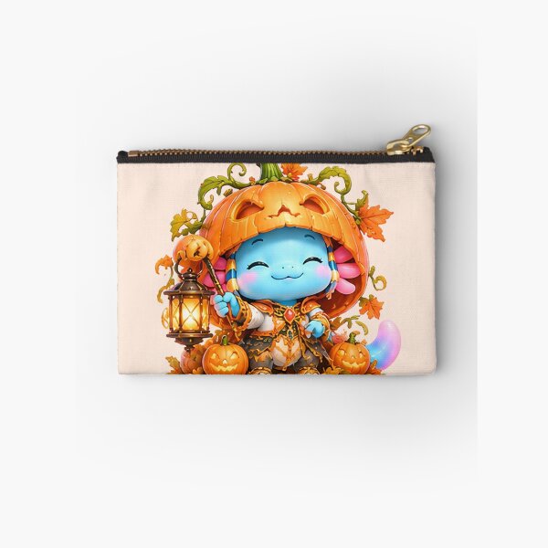 Item preview, Lolan Jack O Lantern | Cute Pumpkin Axolotl | Fantasy Character Art designed and sold by Zaru Art Studio.