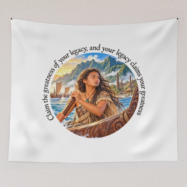 Item preview,   	 Polynesian Leadership Proverb - Claim the greatness of your legacy | Pacific Art designed and sold by ShakaLife.org.